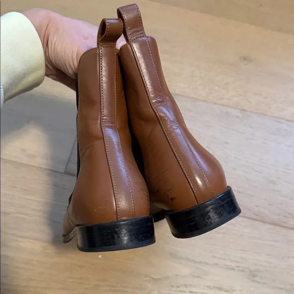Everlane Brown leather square toe Chelsea Leather boots 7.5 - Picture 5 of 7
